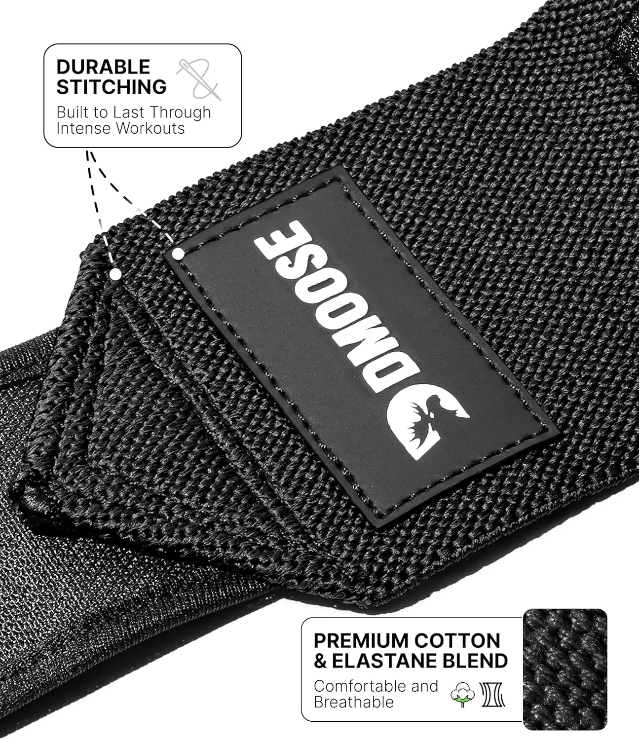 Unleash Your Strength with Dmoose 18" Heavy Duty Wrist Wraps - Pain Relief & Ultimate Support for Weightlifting, USPA Approved for All Athletes